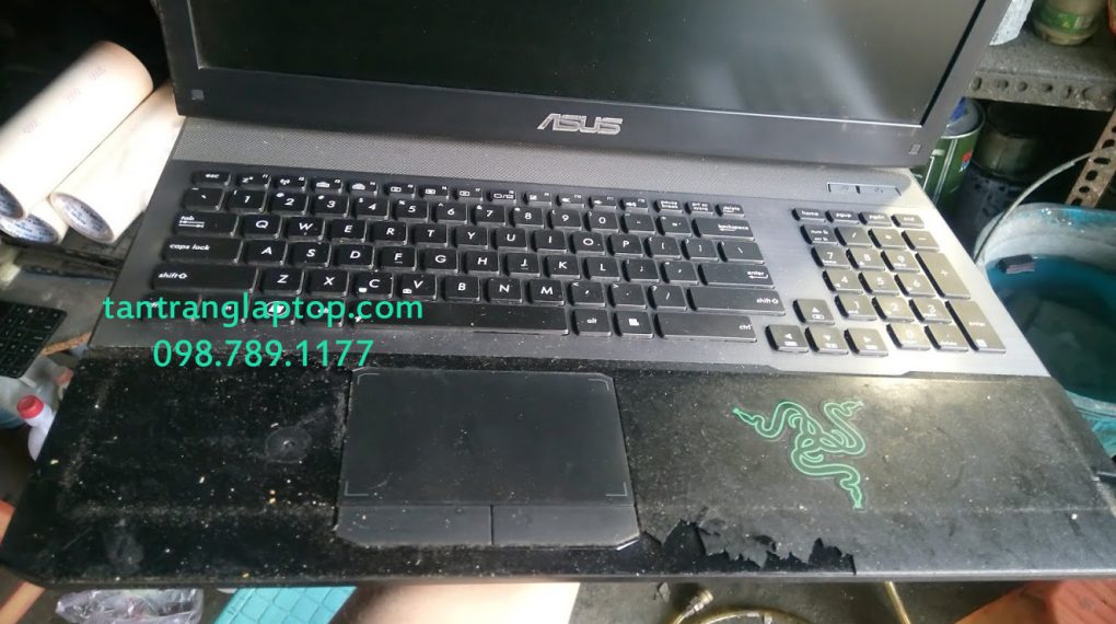 sơn lại Laptop Asus Gaming G75 chảy sơn uy tín tphcm